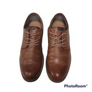 SALE!!! JF Ferrar Mens Dress Oxford Plain Toe Brown Size 12, Brown Lace Up Shoes